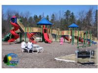 Colorful playground equipment at Cooperation Park