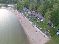 Aerial Photo of DeVoe Beach showing Indian River and picnic area